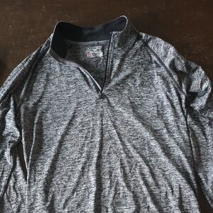 Under Armour Heathered Gray Half-Zip Top